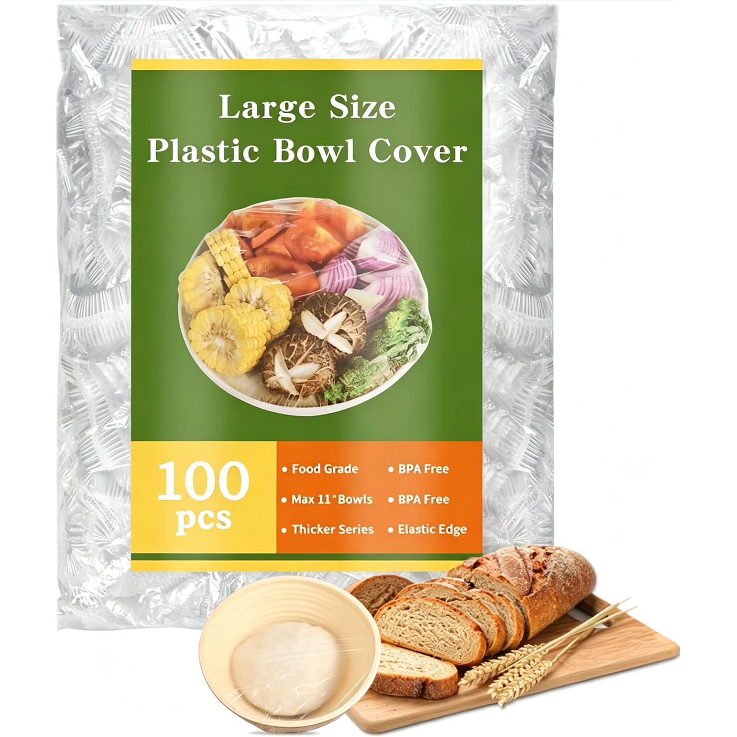Meal Prep Wraps - 100 Pellicole Elastiche Riutilizzabili per la