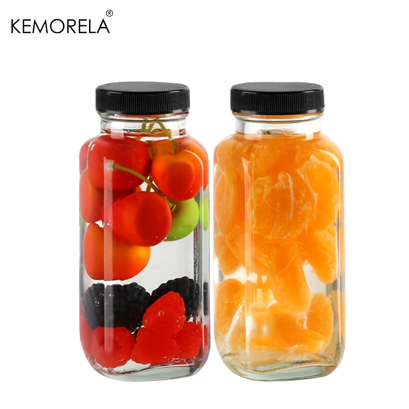 Meal Prep Juice Bottles - 2/4PCS 350ML Bottiglia di vetro Bottiglia