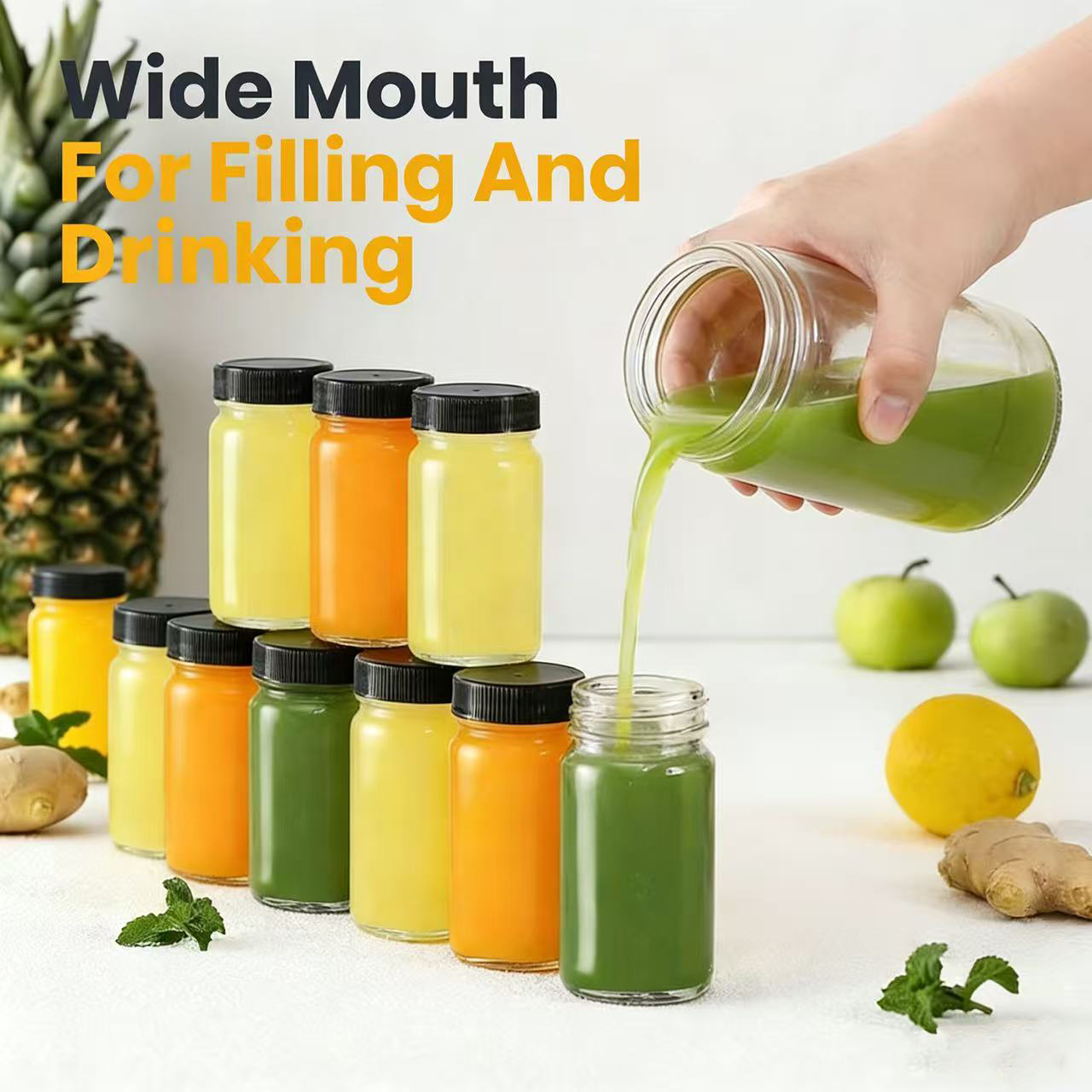 6 bottiglie di succo in vetro  - Meal Prep Juice Bottles recensione e prezzo